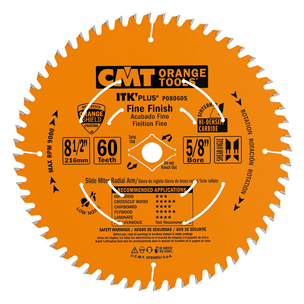 ITK Plus finish sliding compound miter circular saw blades